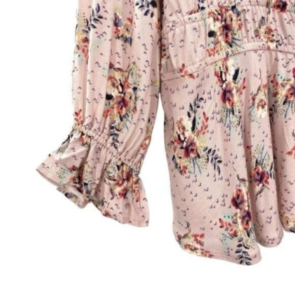 Maurices Plus Size Floral Boho Peasant Top - Picture 4 of 12